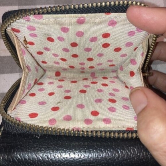 Black Kate Spade Trifold Wallet with Zippered Coin Pouch - Picture 7 of 10